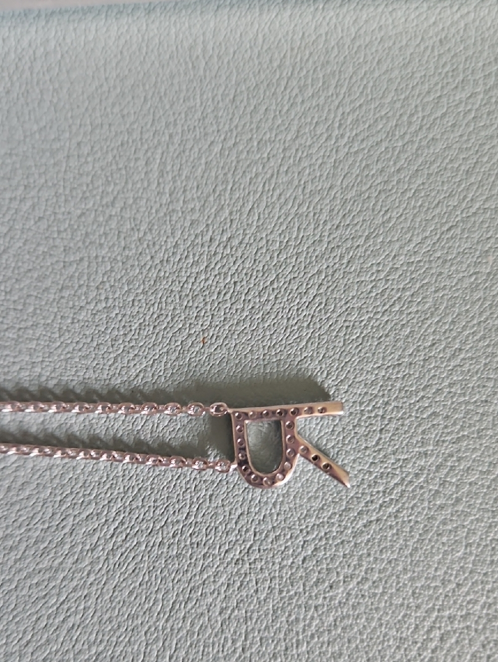 Effy ENY Sterling Silver 0.14 TCW Diamond Initial "R" Pendant Necklace - Picture 4 of 6